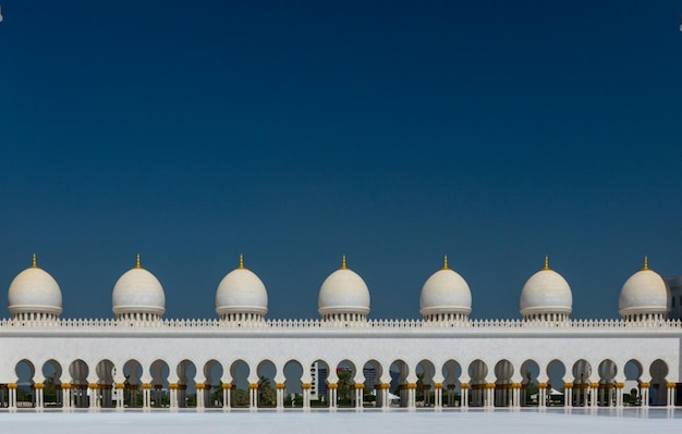 The sheikh zayed grand mosque in abu dhabi