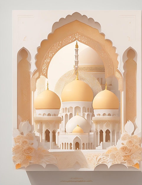 Sheikh Zayed-moskee papierkunst