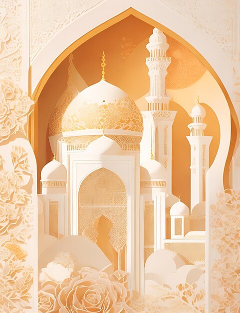 Sheikh Zayed Mosque Paper Art