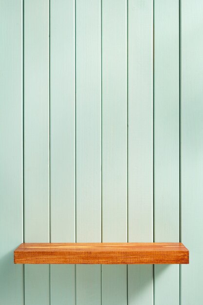 Shelf as wooden texture wall