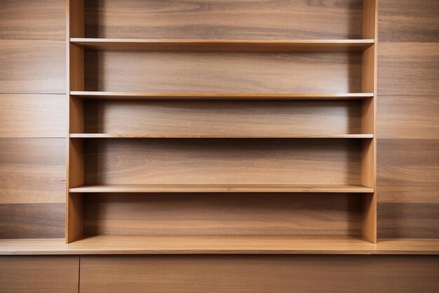 Shelf wall and cabinet wooden background