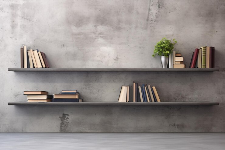 Photo a shelf with books on it