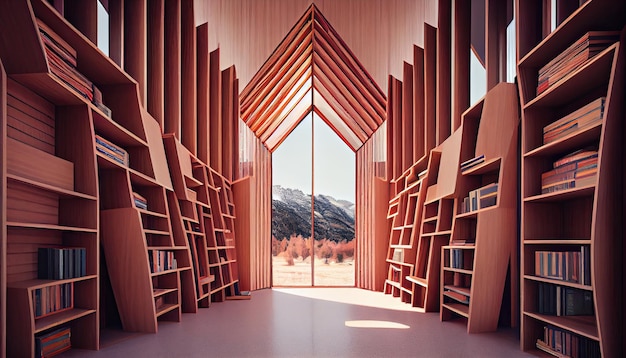 Shelf with books