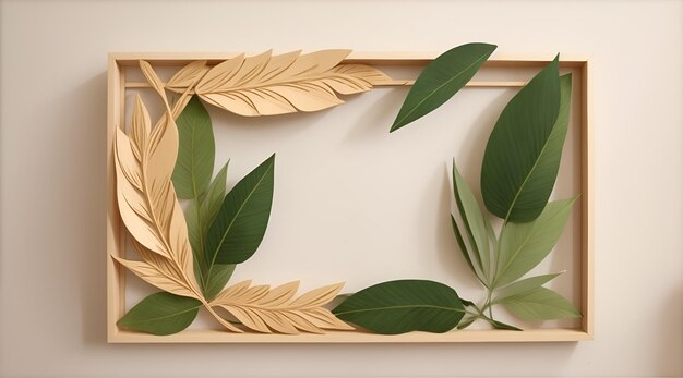 a shelf with a leaf that says the word on it