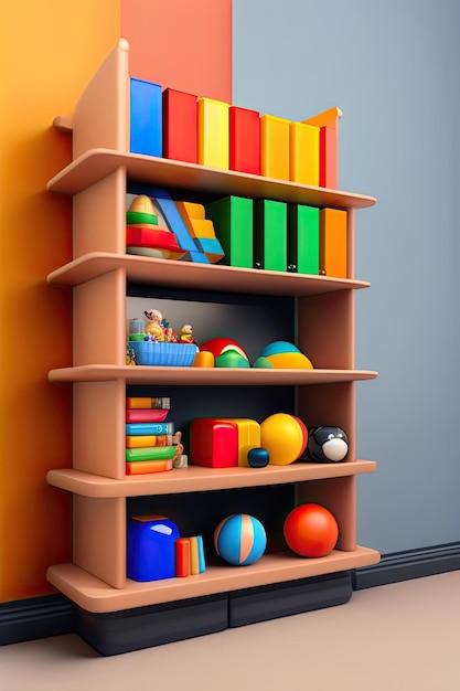 Shelf with toys