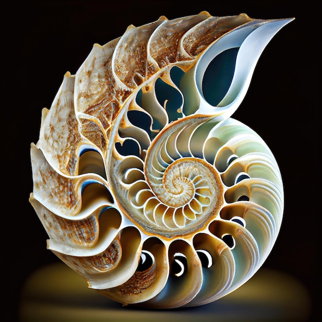 the shell is like a golden section curve made by AI