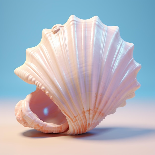 A shell with a shell on the bottom and a shell with a pearl inside.