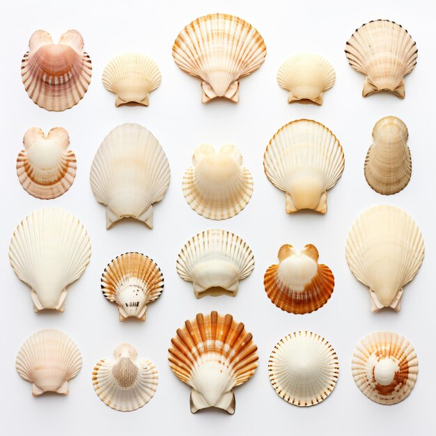 Photo shells isolated on a white background