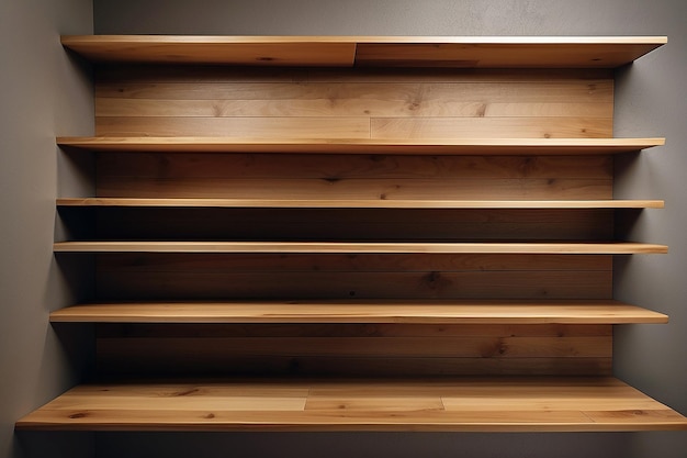 shelves that usually hold objects