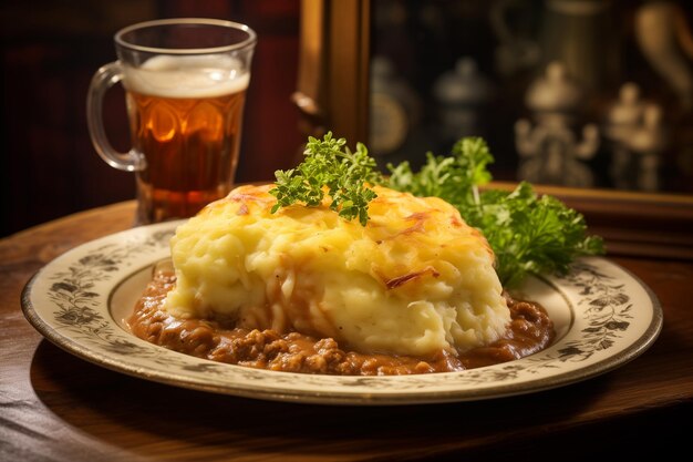 Shepherds pie in an English restaurant