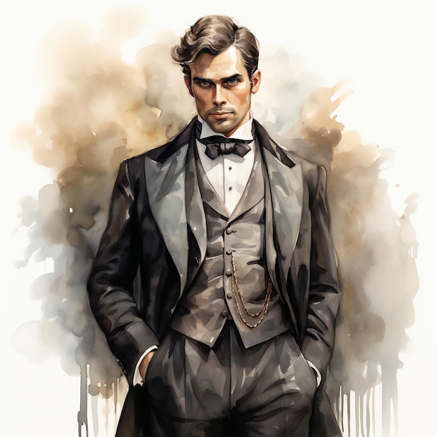 Sherlock Holmes Victorian Man Fashion Old Gentlemen Character