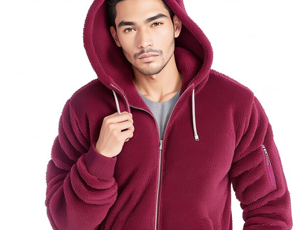 Sherpa Fleece Lined ZipUp Hoodie