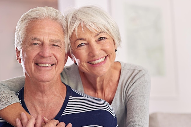 Shes my happily ever after Portrait of a happy senior couple at home