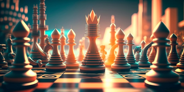 Chess Queens. Game of Chess. Game to Development Analysis Strategy Plan,  Leader and Teamwork Concept for Success. Business Solutions, Success  Strategy Stock Photo - Alamy