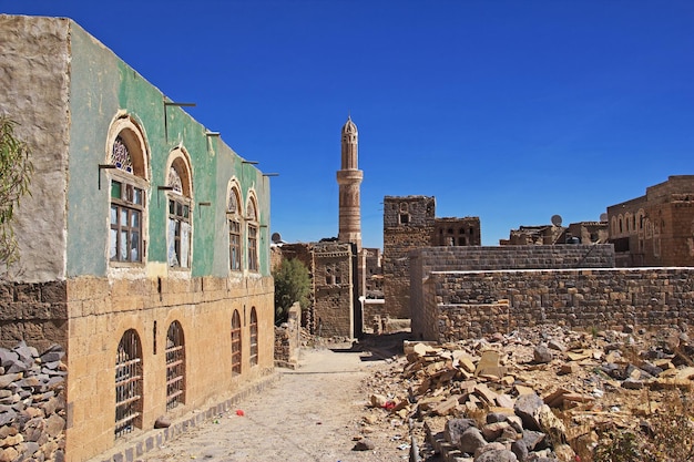 Shibam het oude dorp in de bergen van Jemen