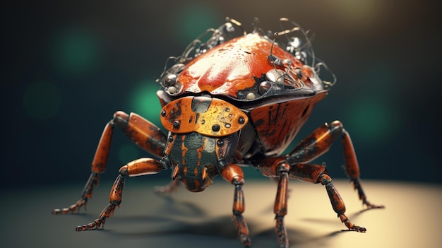 Shield bug insect isolated generative ai