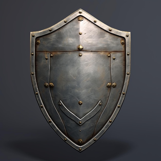 Photo a shield icon minimal background