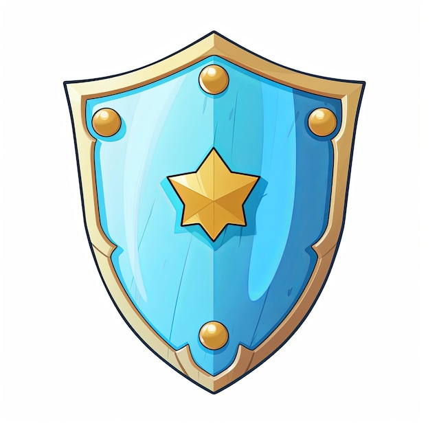 Photo a shield icon minimal background