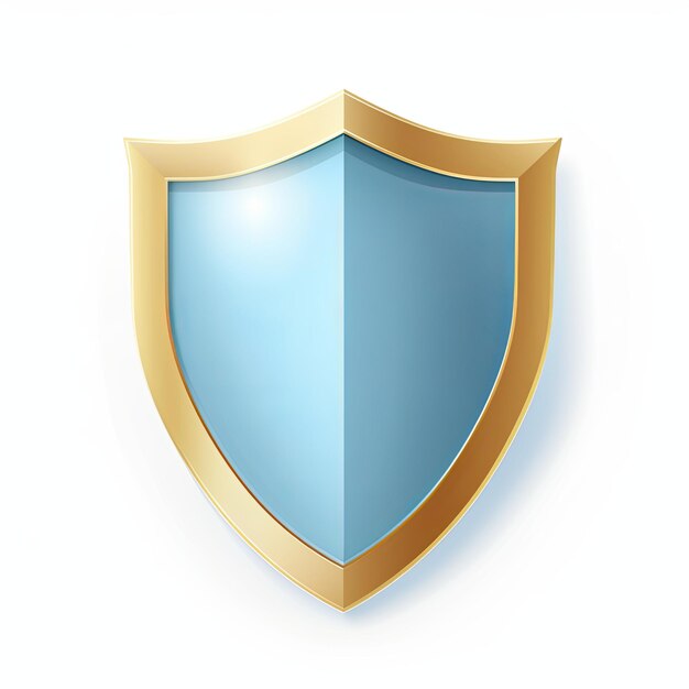 Photo a shield icon minimal background