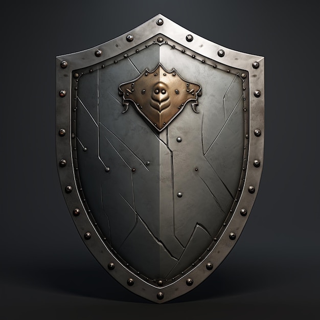 Photo a shield icon minimal background