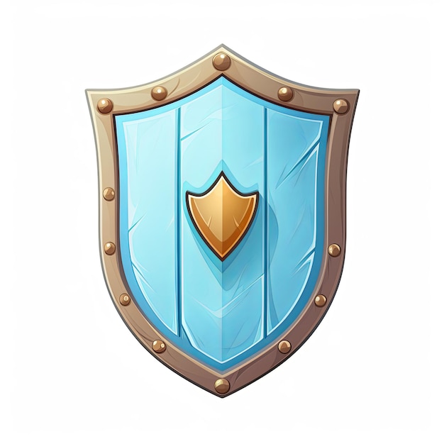 Photo a shield icon minimal background