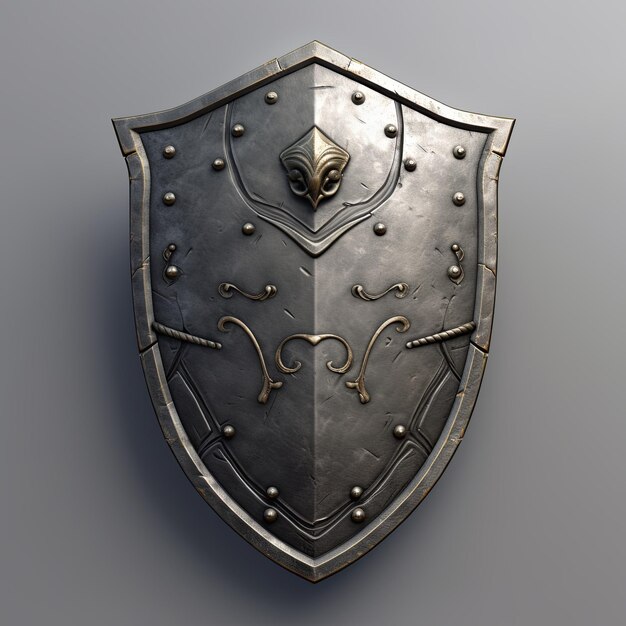 Photo a shield icon minimal background