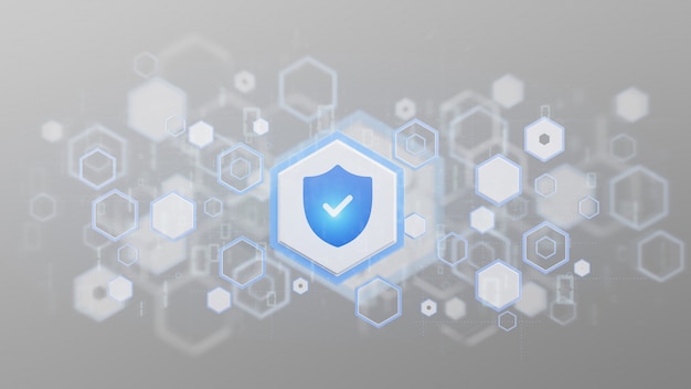 Shield web security background