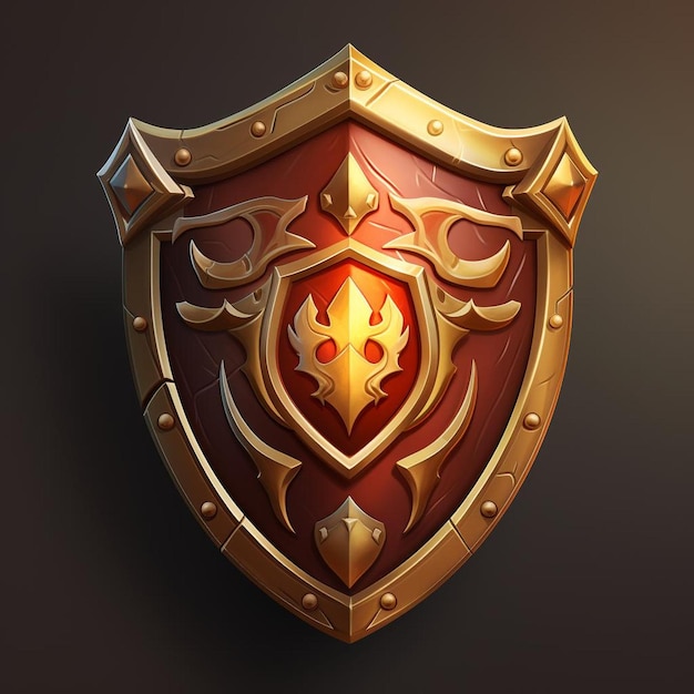 a shield with a red shield on it that says'the name of the word " on it.