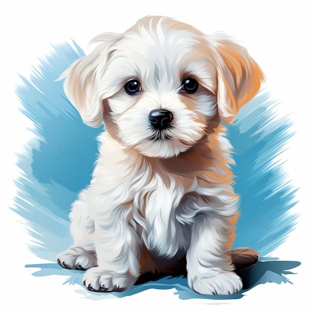 shih tzu hond digitaal kunstwerk