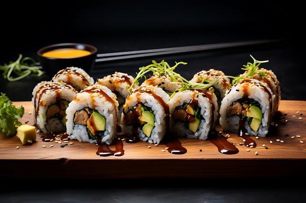 Shiitake maki sushi veganistisch recept food photogr