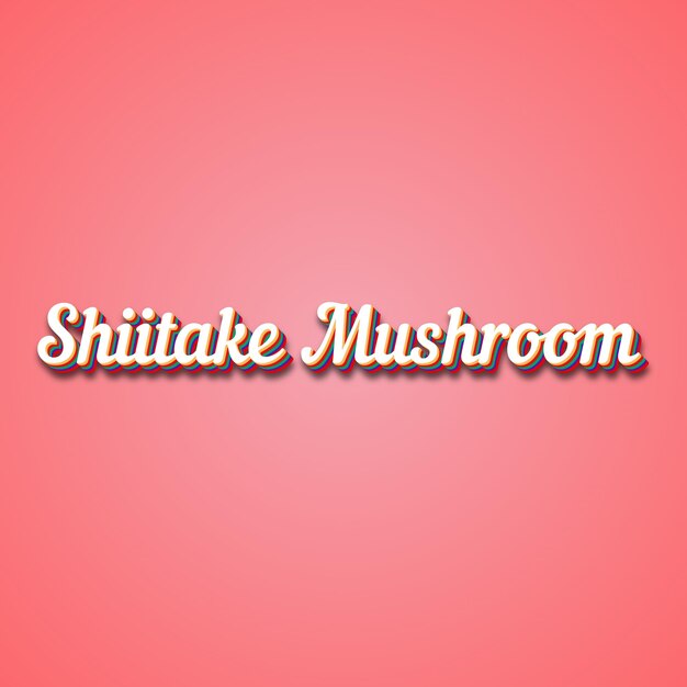 Foto effetto di testo shiitake mushroom foto immagine cool