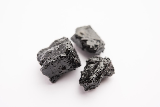 Shilajit is an ayurvedic medicine found primarily in the rocks of the Himalayas selective focus