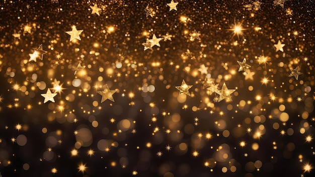 Shimmer golden stars background