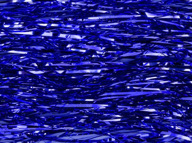 Shimmer shiny blue tinsel background