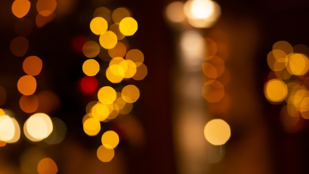 Shimmering bokeh on the street