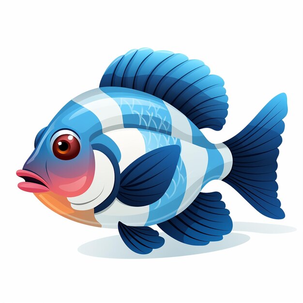 Shimmering exotic fish illustration