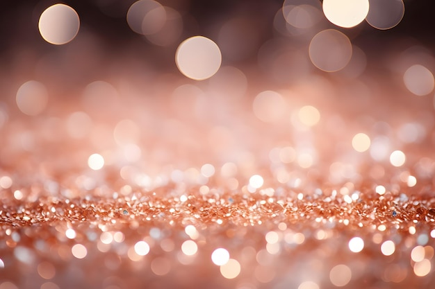 Shimmering Gold Glitter Background with Blurred Effect Perfect for Sparkling and