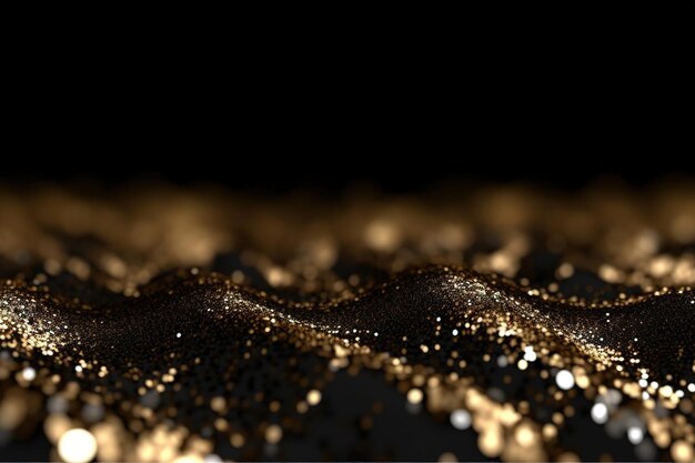 shimmering gold silver and black background