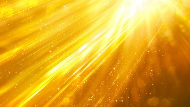 Photo shimmering golden light streams background