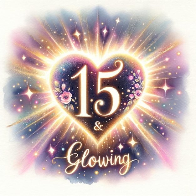 Shimmering Heartlight Sweet 15 Art