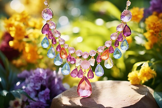 Photo shimmering jewels of summer barbiecore embracing sparkling glamour