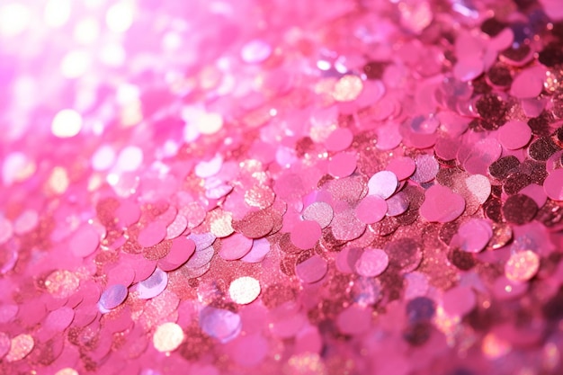 A shimmering pink background with sparkles