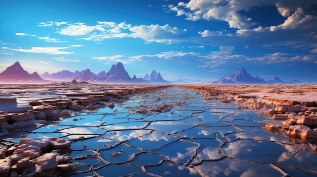 Shimmering Salt Flat Fantasy