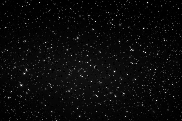 Shimmering starry night sky in black