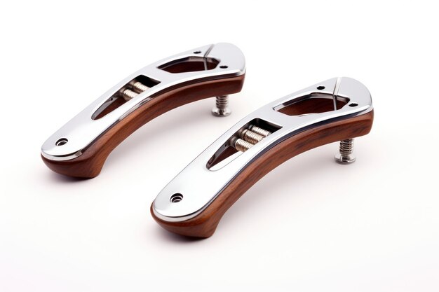 Photo shimmering symphony chromeplated wooden guitar handles