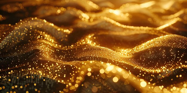 Shimmering Waves of Gold A Seamless Loop Video Animatie Concept Motion Graphics Loop Video Goud Effect Animatie Naadloze Loop