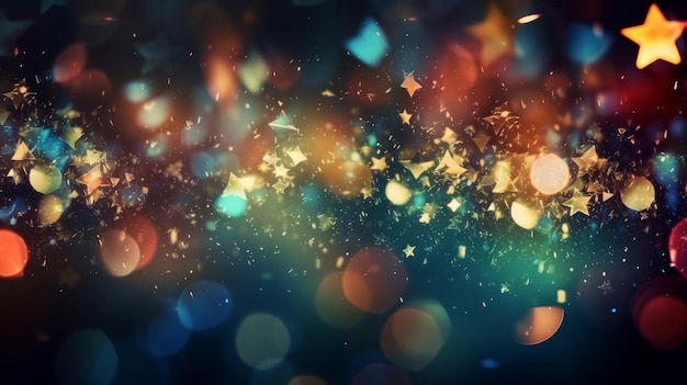 Shine confetti background Illustration AI Generative