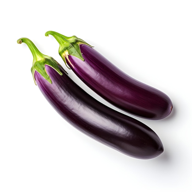 Shine of Fresh Eggplants