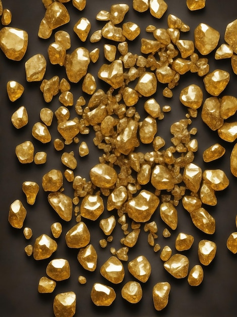 Photo a shine gold stones generative ai illustration