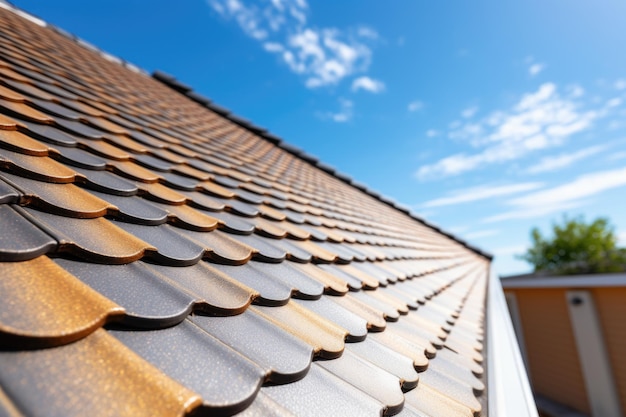 Shingle detail photo during a bright midday